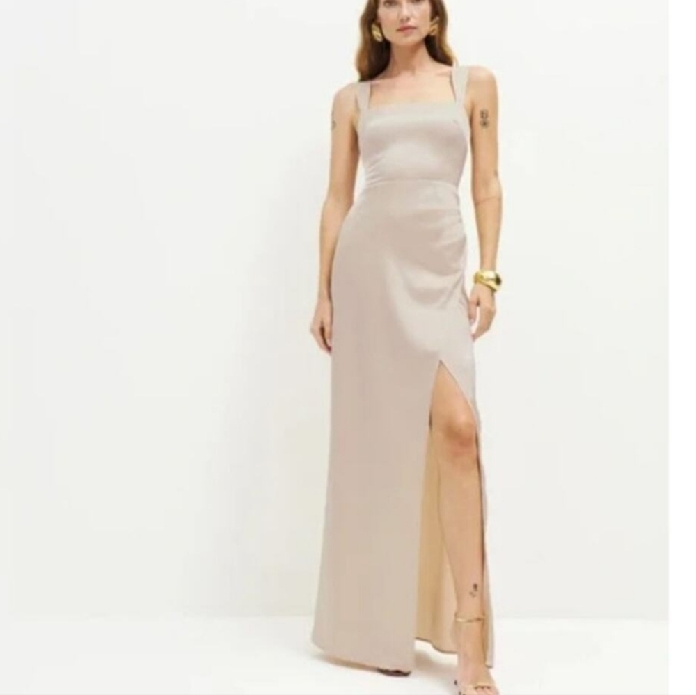 Reformation Isolene Satin Dress Gown Maxi New With Tags Size 6 Grand